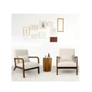 Modern Accent Chair With Rubber Wood Frame For Living Room