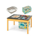 4 In 1 Kids Sand Water Activity Table With Foldable Storage Bin