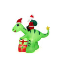 250 Cm Christmas Inflatables Lighted Santa Claus Dinosaur Decoration