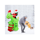 250 Cm Christmas Inflatables Lighted Santa Claus Dinosaur Decoration