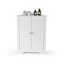 Space Saving Floor Storage Cabinet With 2 Shutter Door And Shelf
