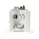 Space Saving Floor Storage Cabinet With 2 Shutter Door And Shelf