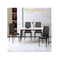Set Of 4 Dining Chairs Armless Pvc Leather Seats With Cushion