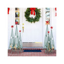 Set Of 3 Tower Shaped Christmas Trees With Removable Star Toppers