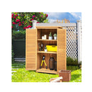 Outdoor Wooden Storage Shed Solid Wood Garden Tool Cabinet