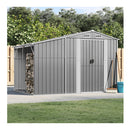 Garden Shed Grey Galvanised Steel