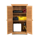 Outdoor Wooden Storage Shed Solid Wood Garden Tool Cabinet