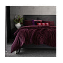 Bambury Channel Quilt Cover Set Plum