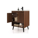 Bathroom Vanity Sink Combo With Doors And Open Shelf