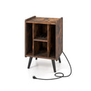 Vinyl Record Storage Turntable Stand With 4 Open Shelves