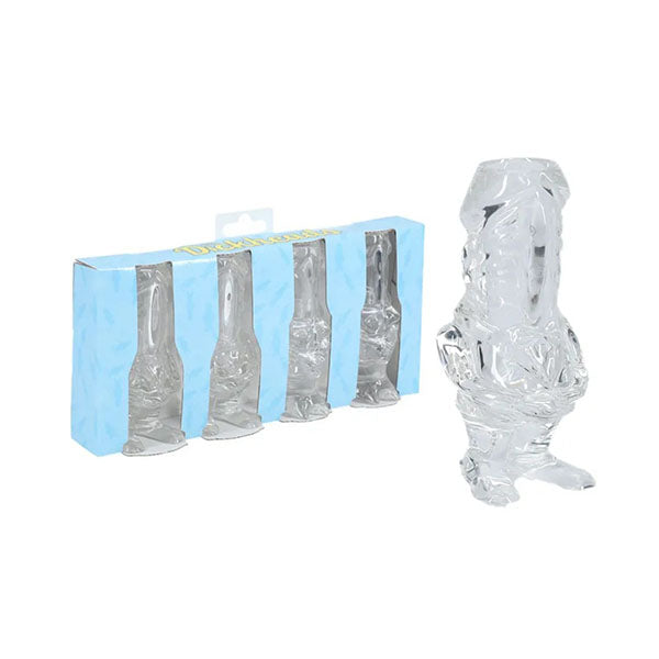 S Line The Dickheads Couples Clear Novelty 44 Ml Shot Glasses 4 Pack