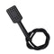 Handheld Shower Head With Stainless Steel Water Hose Square Black