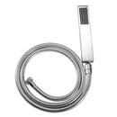 Square Handheld Shower Head With Stainless Steel Shower Hose Chrome
