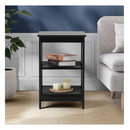 Side Table Coffee Bedside Sofa End Tables 3-tier Shelf