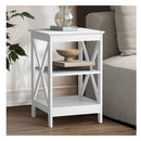 Side Table Coffee Bedside Sofa End Tables 3-tier Shelf