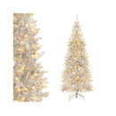 Artificial Christmas Tree Silver With Tinsel Leaves 790 Branch Tips