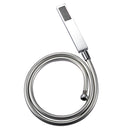 Handheld Shower Head With Pvc Shower Hose Square Chrome Brass