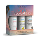 Wicked Simply Tropical Trio Flavoured Lubricants Set Of 3 Bottles
