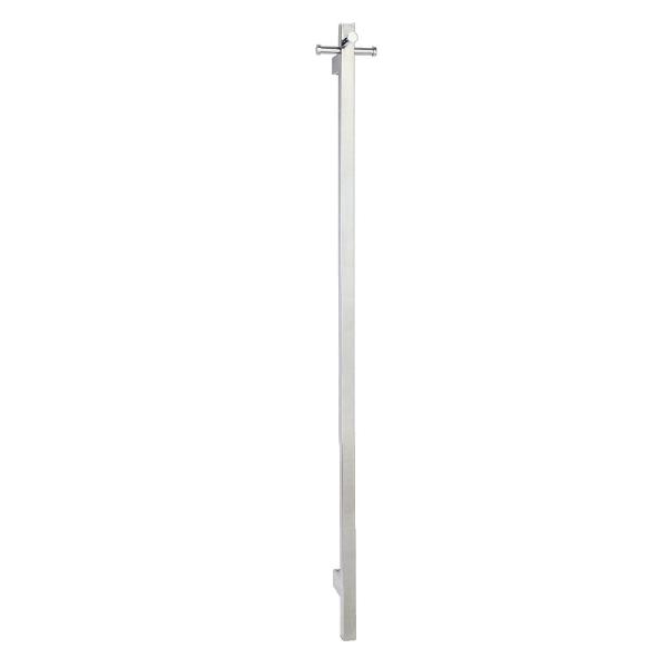 Ezy Fit Heated Towel Rail Single Vertical Square Tube H1400Mm Nickel