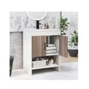 Bathroom Vanity Sink Combo With Doors Shelf Backsplash