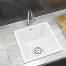 Kitchen Sink 38x38cm Granite Stone Sink Single Bowl White