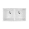 838X476X241Mm Quartz Stone Kitchen Sink Double Bowls White