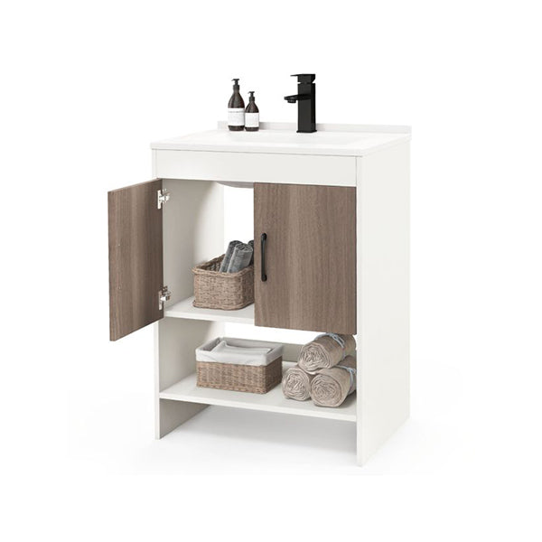 Bathroom Vanity Sink Combo With Doors Shelf Backsplash