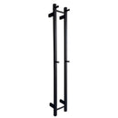 Fit Heated Towel Rail Double Vertical Square W200mm X H1400mm Black