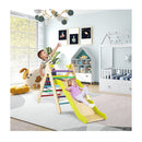 2 In 1 Kids Wooden Climbing Triangle Set With Slide