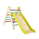 2 In 1 Kids Wooden Climbing Triangle Set With Slide