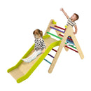 2 In 1 Kids Wooden Climbing Triangle Set With Slide