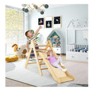 2 In 1 Kids Wooden Climbing Triangle Set With Slide