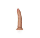 Realrock Realistic Slim Dildo Without Balls Tan 6 Inches Dong