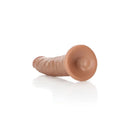 Realrock Realistic Slim Dildo Without Balls Tan 6 Inches Dong