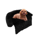 Plush Calming Dog Couch Bed With Anti Slip Bottom Black