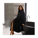 Bambury Channel Fleece Robe Charcoal