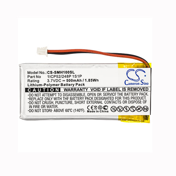 Cameron Sino Cs Smh100Sl 500Mah Battery For Sena Smh 10 Headset