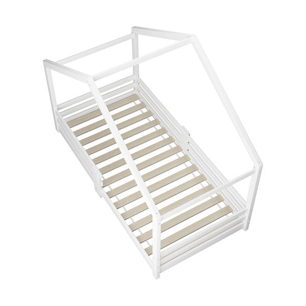 Single Bed Frame Wooden Base Kids House Bedframe Mattress Base Timber