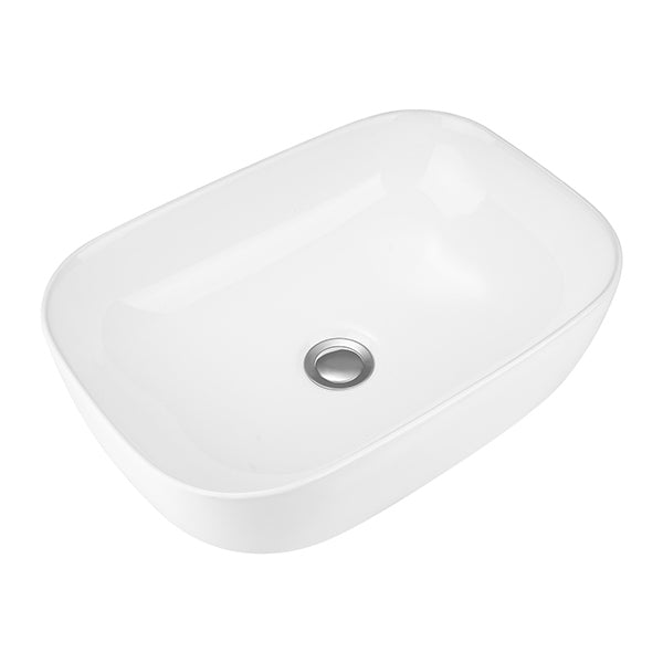 Ceramic White Basin Bathroom Sinks Above Counter Top