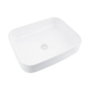 White Bathroom Sinks Ceramic Basin Bowl With Chrome Pop Up Waste
