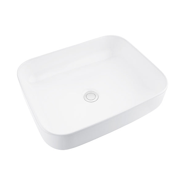 White Bathroom Sinks Ceramic Basin Bowl With Chrome Pop Up Waste