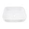 Rectangle Gloss White Ceramic Basin Bathroom Sinks Above Counter Top