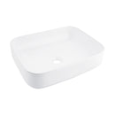 500X400Mm Bathroom Sinks Ceramic Basin Bowl Rectangle Gloss White