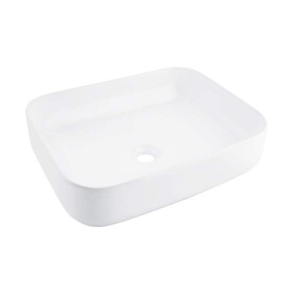 500X400Mm Bathroom Sinks Ceramic Basin Bowl Rectangle Gloss White