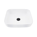 White Bathroom Sinks Ceramic Basin Bowl With Black Pop Up Waste