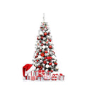 135Cm Artificial Pencil Unlit Snow Flocked Hinged Pine Christmas Tree