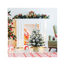 Set Of 2 Pre Lit Snow Flocked Tabletop Christmas Tree