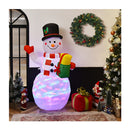 150Cm Inflatable Snowman With Led Lights For Christmas Decoration