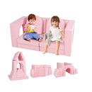 8 Piece Modular Kids Sofa Play Couch Climb Playset With Covers