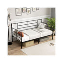 2 In 1 Sofa Bed With Arms And Metal Slat Support